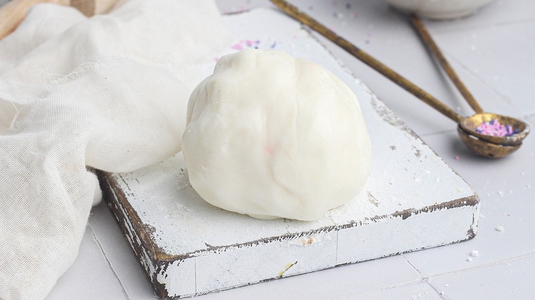 ball of fondant on board