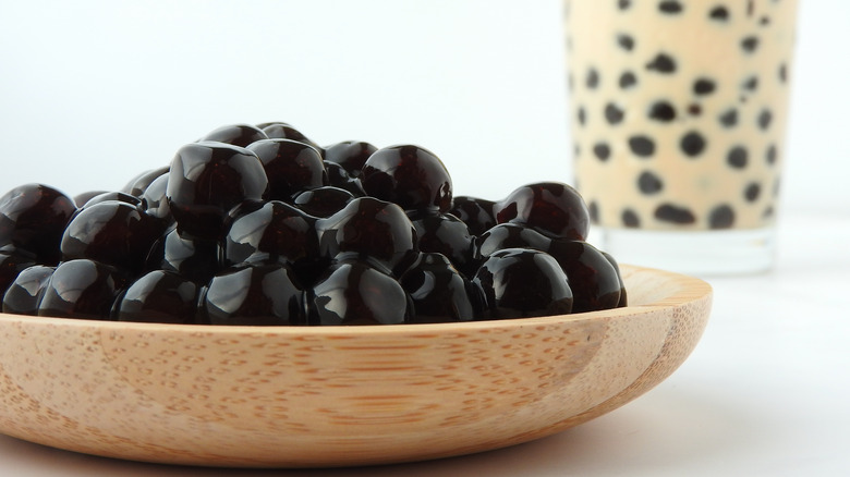 boba balls in bowl