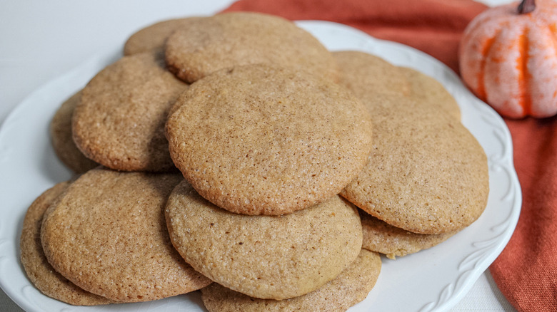 Pumpkin cookies on plate