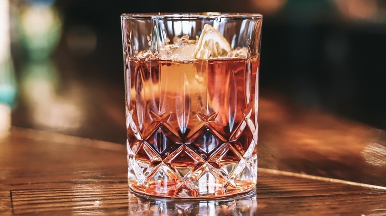 Chocolate Negroni cocktail