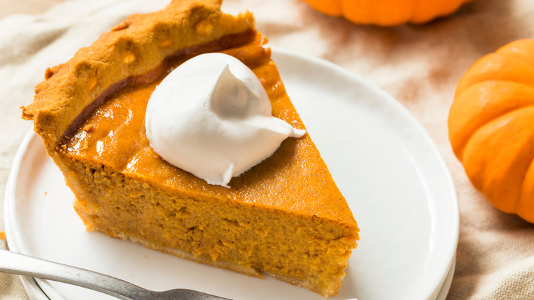 slice of pumpkin pie