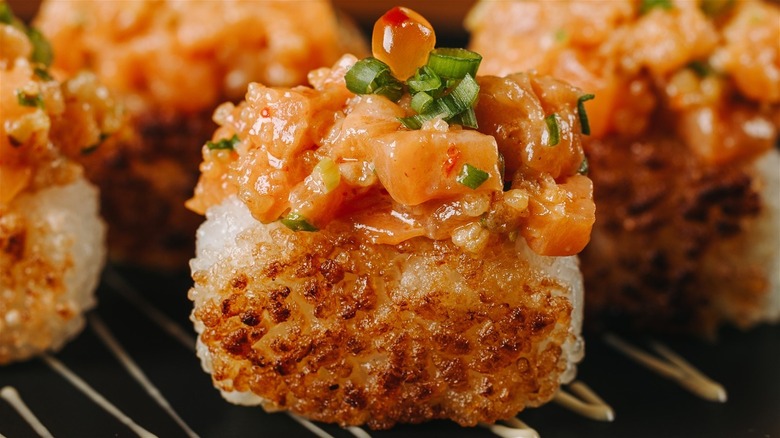 crispy rice with poke