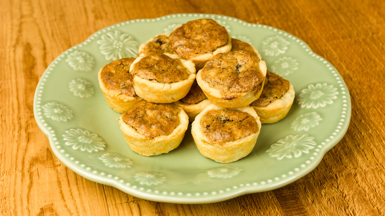 Pecan tassies on a plate