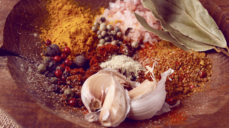 Garlic and spices