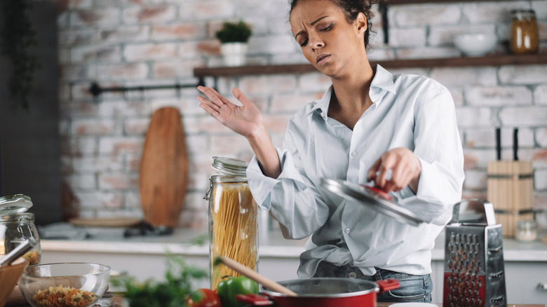 woman burned meal