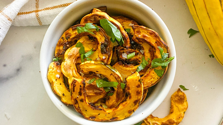 bowl of squash rings