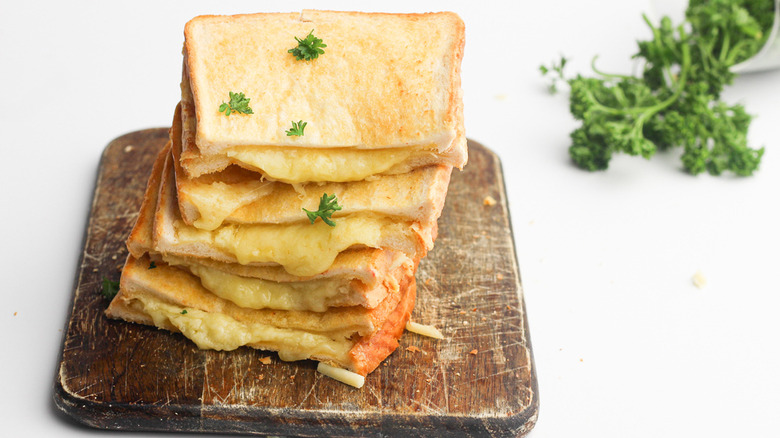 grilled cheese sandwich stack