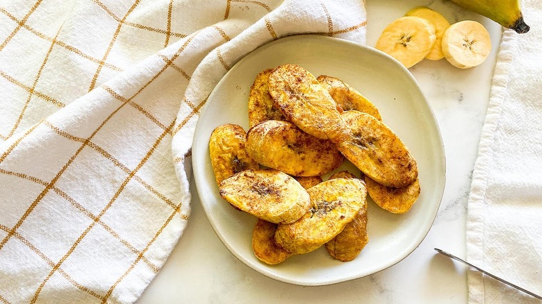 plantain slices on plate