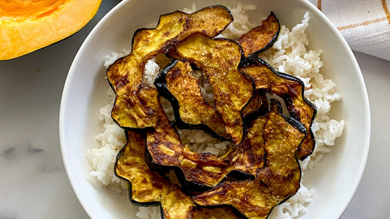 acorn squash over rice