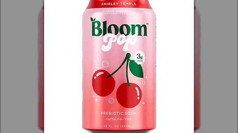 A can of Bloom Pop Shirley Temple Prebiotic Soda
