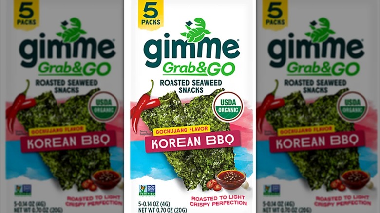 Box of Gimme Grab & Go Korean BBQ Seaweed Snacks﻿