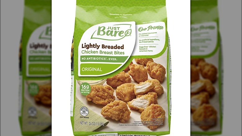 Pack of Just Bare Fully Cooked Breaded Chicken Breast Bites