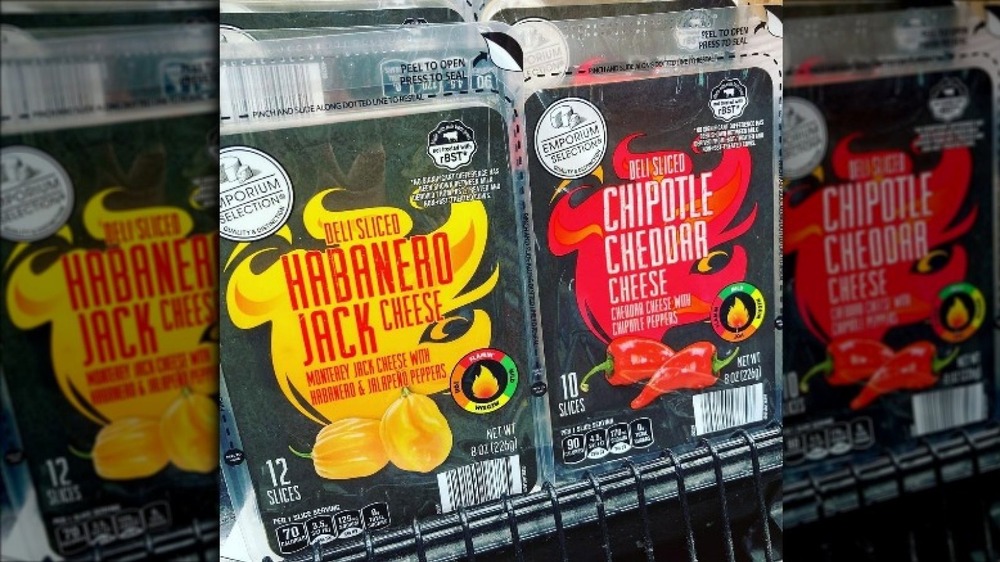 New packages of spicy Aldi cheese