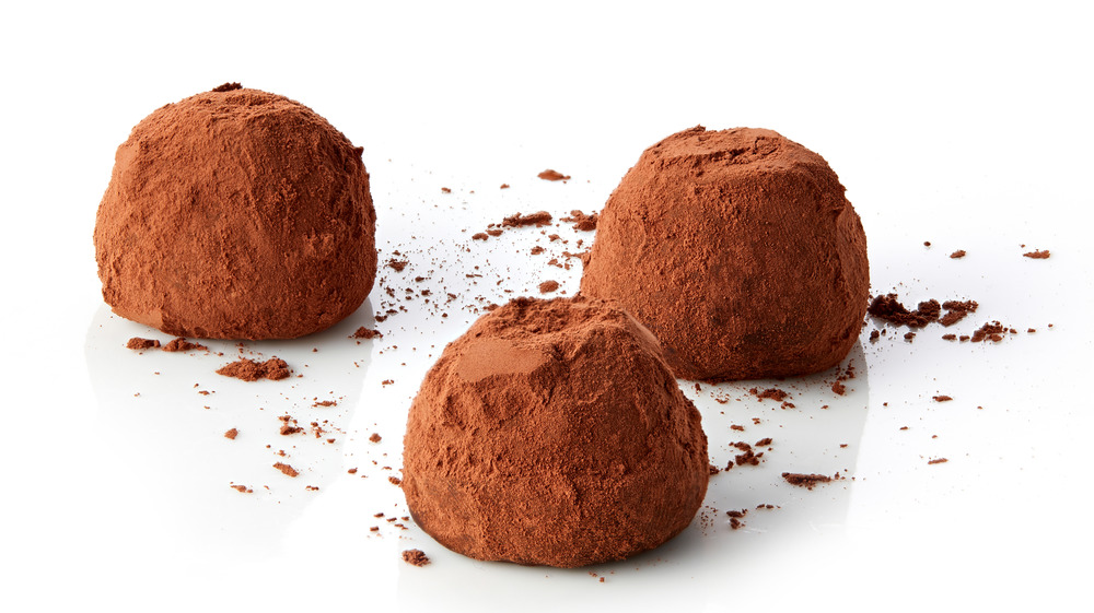 Chocolate dusted truffles
