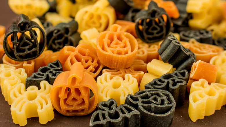 Halloween shaped pasta