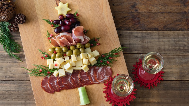 Christmas charcuterie plate