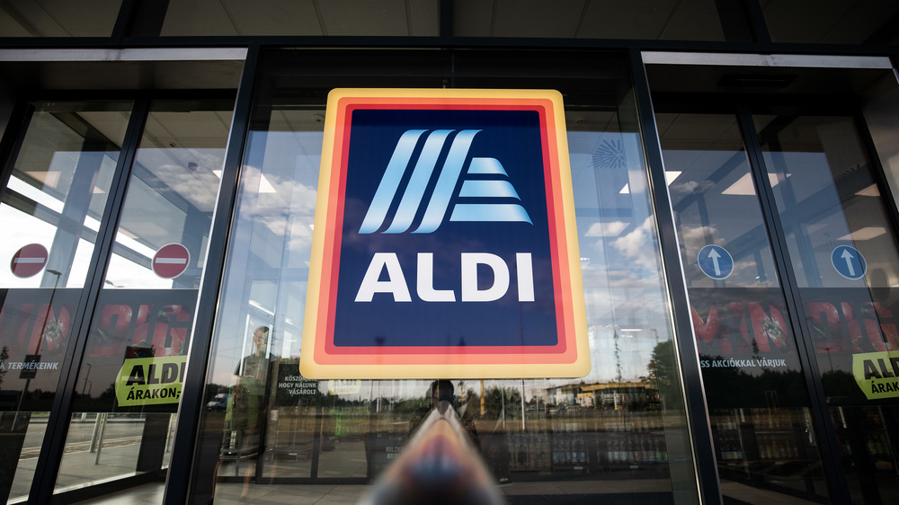 Aldi sign on outside of building 