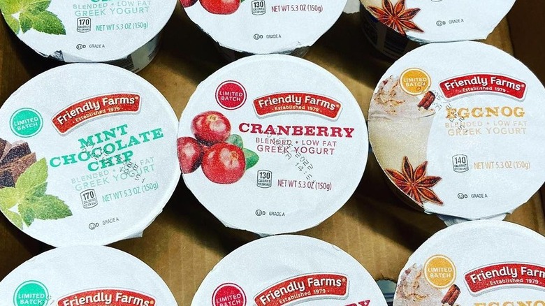 Friendly Farms holiday flavored yogurt