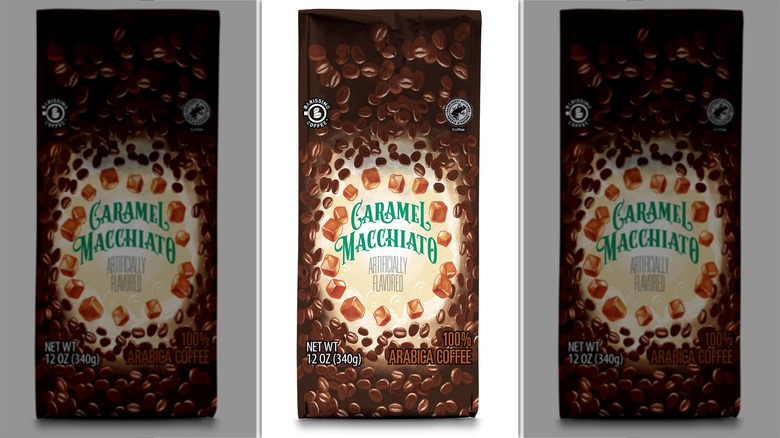 Bag of caramel macchiato coffee