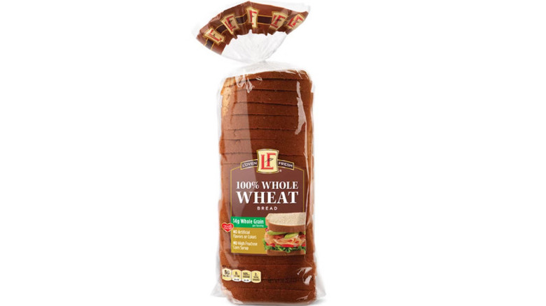 Aldi L'Oven Fresh 100% whole wheat bread pack