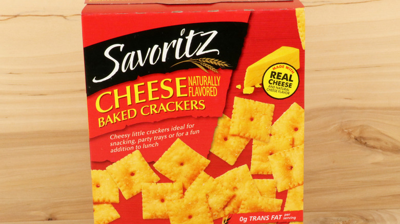 Savoritz cheese baked crackers box