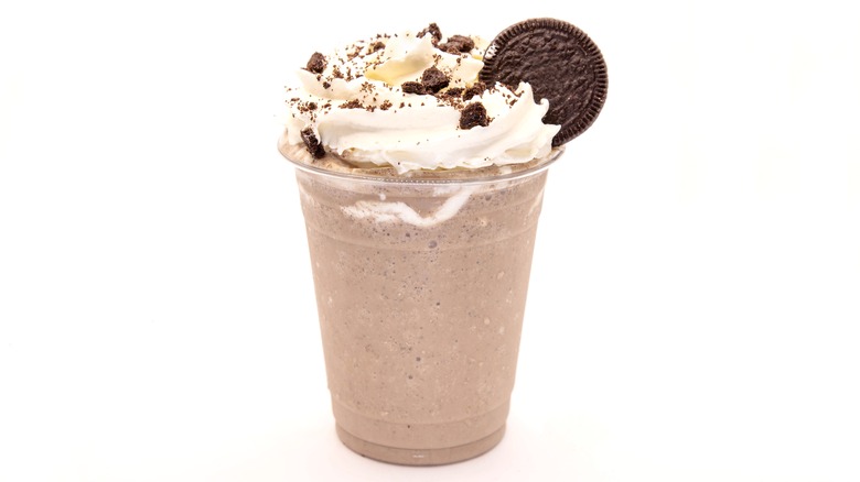 Frappucccino beverage with oreo