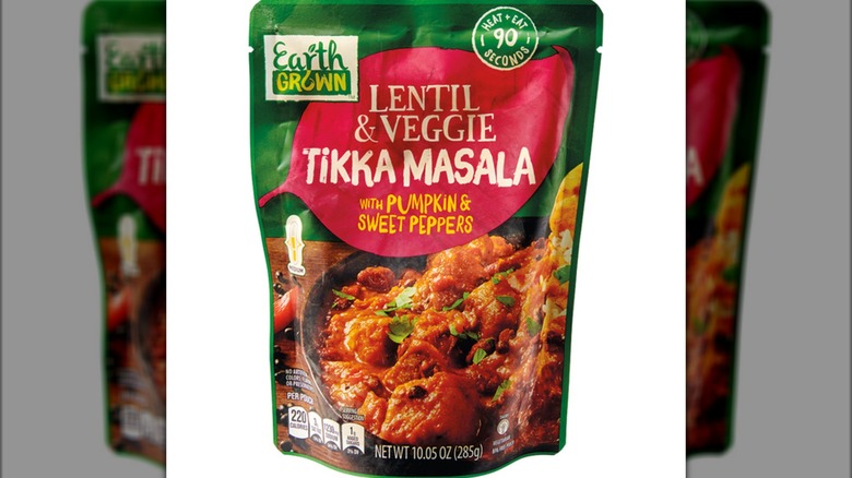 Pouch of Earth Grown Lentil and Veggie Tikka Masala from Aldi