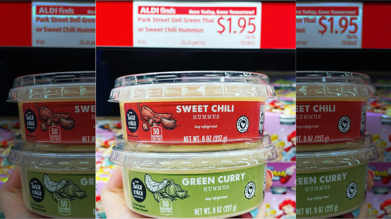 Aldi sweet chili and green curry hummus