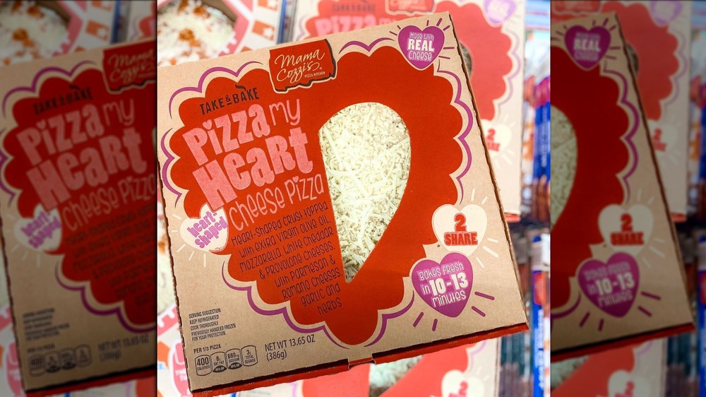 Aldi's Mama Cozzi's heart-shaped pizza