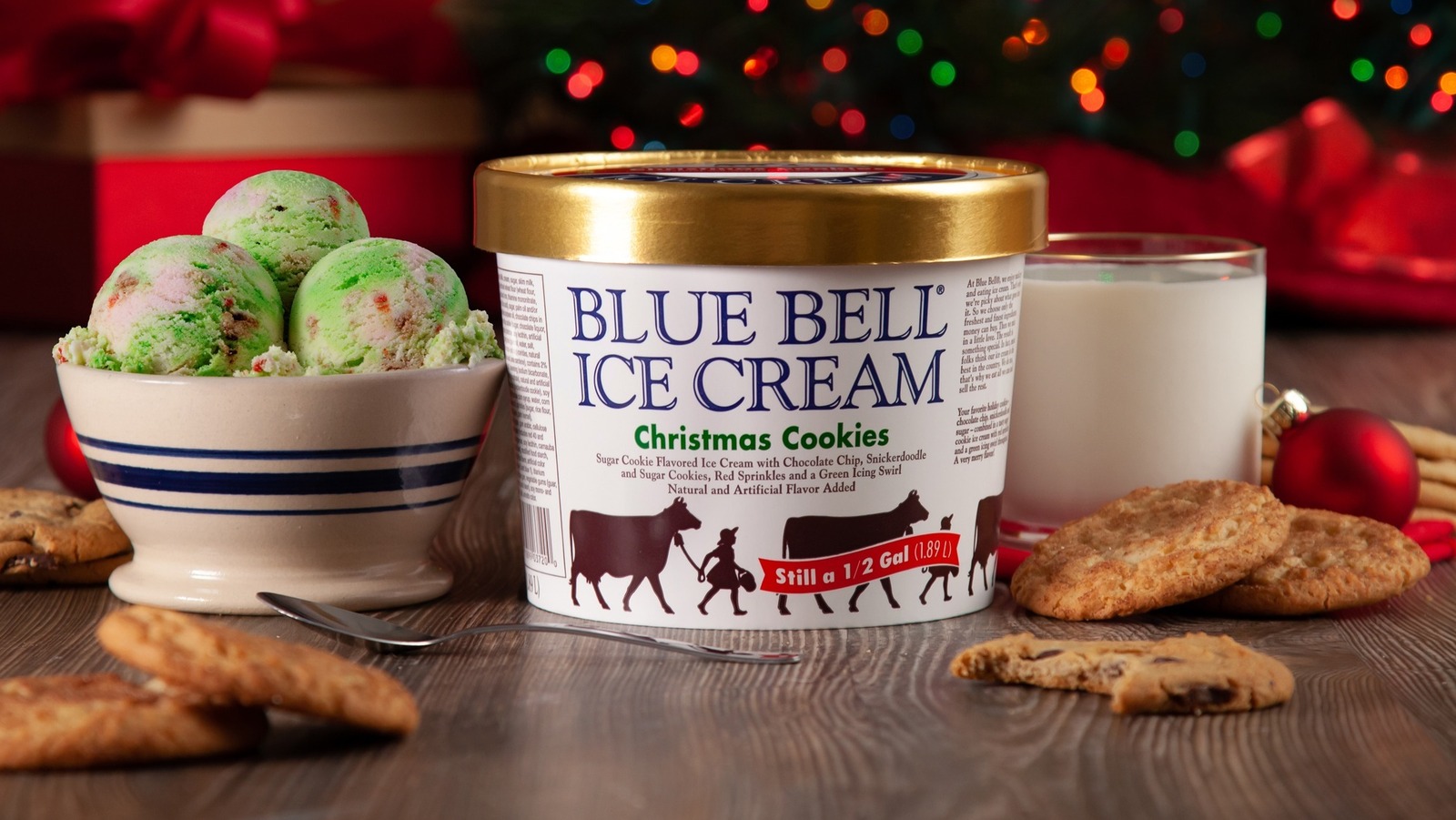 Aldi Just Teased Blue Bell's Christmas Cookie Ice Cream