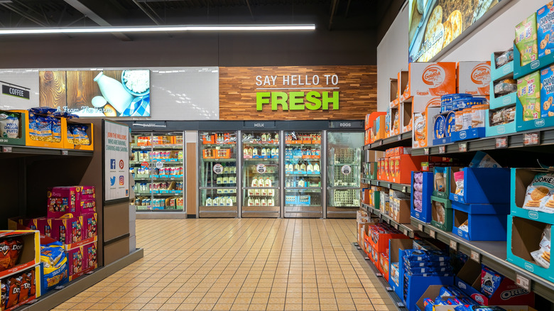 Products on Aldi shelves