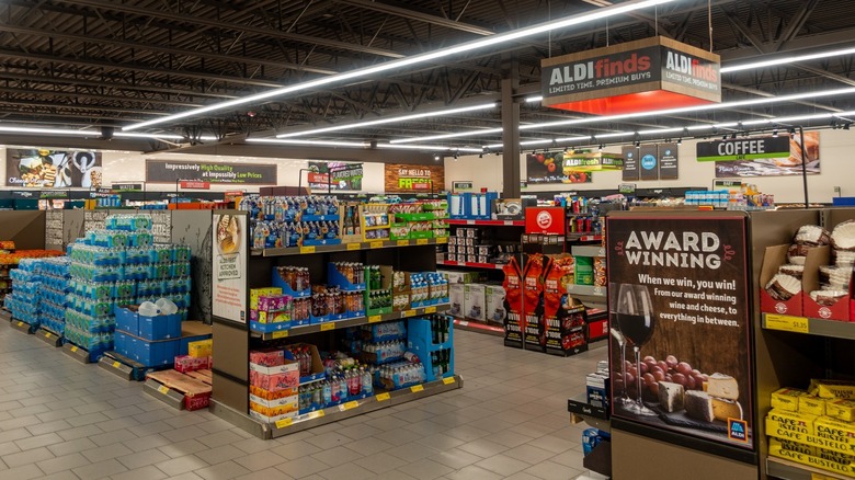 interior of aldi store