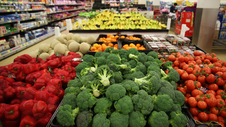 produce section at aldi