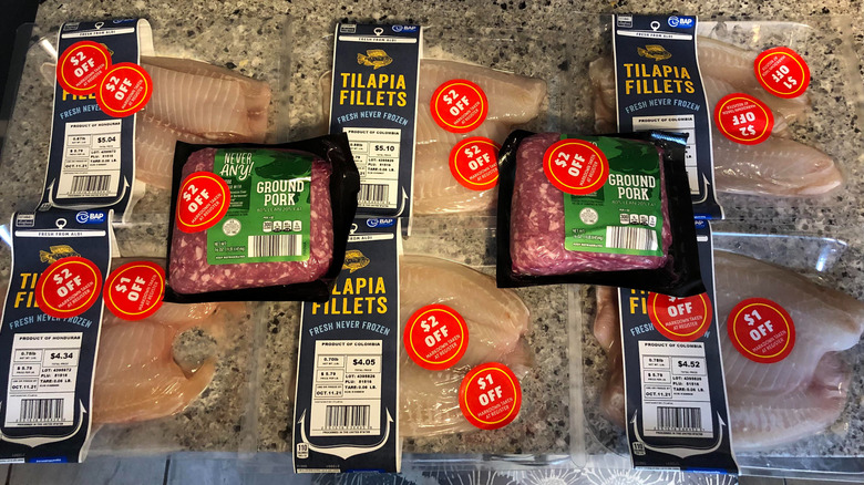 Aldi meat and fish haul