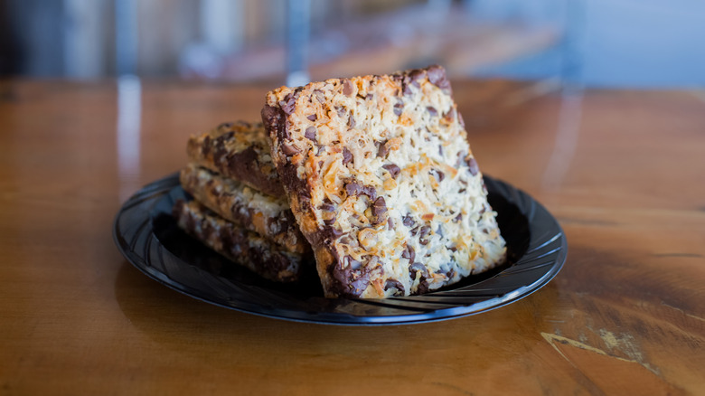 7-layer bars on a plate