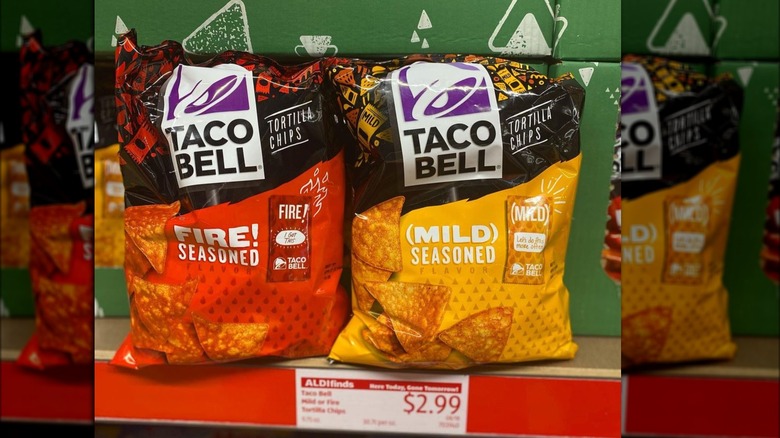 Bags of Taco Bell tortilla chips