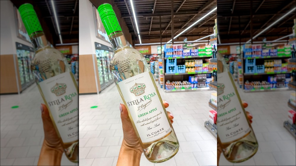 Green Apple flavored wine from Aldi