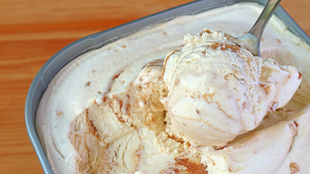 Ice cream being scooped