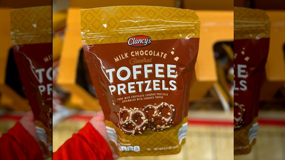 Clancy's milk chocolate-covered toffee pretzels