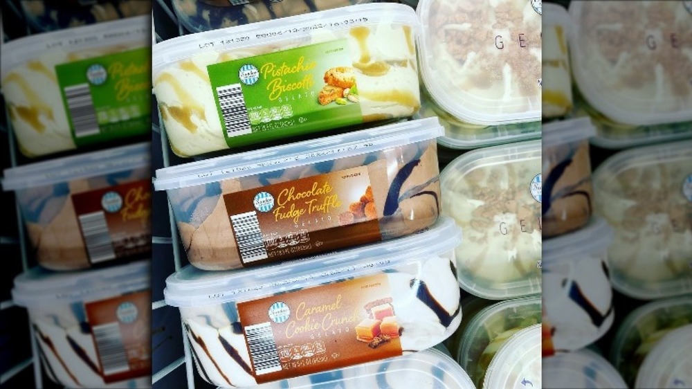 Cartons of Aldi's new gelato products