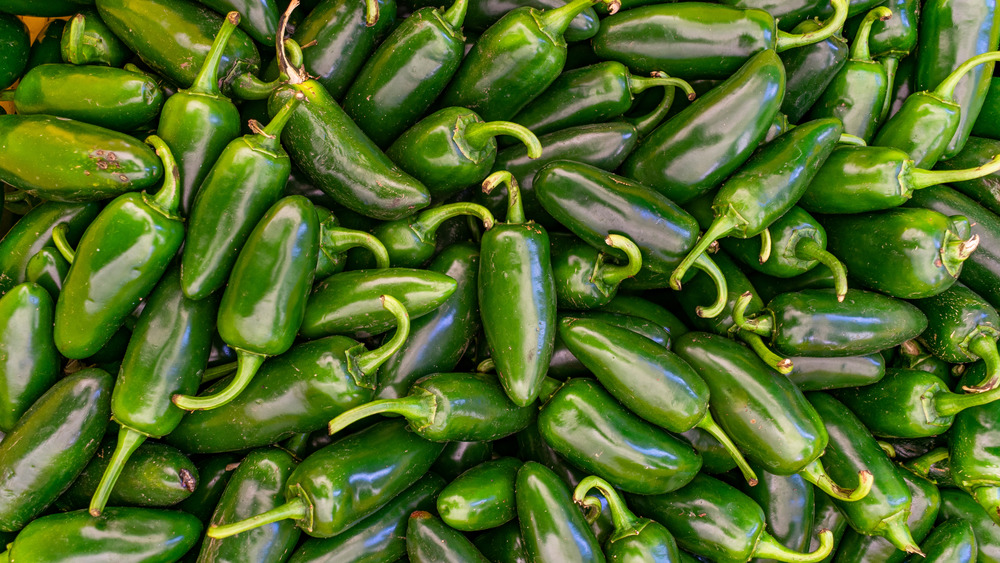 Jalapeno peppers at market