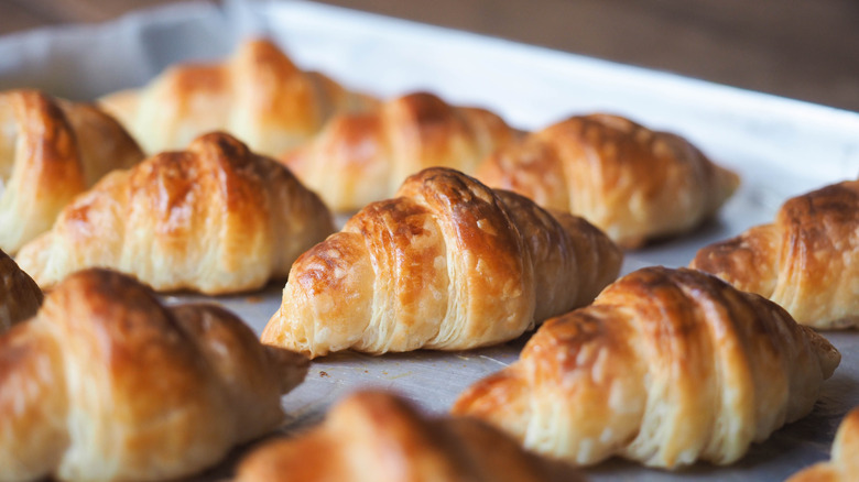 Tray of crescent rolls