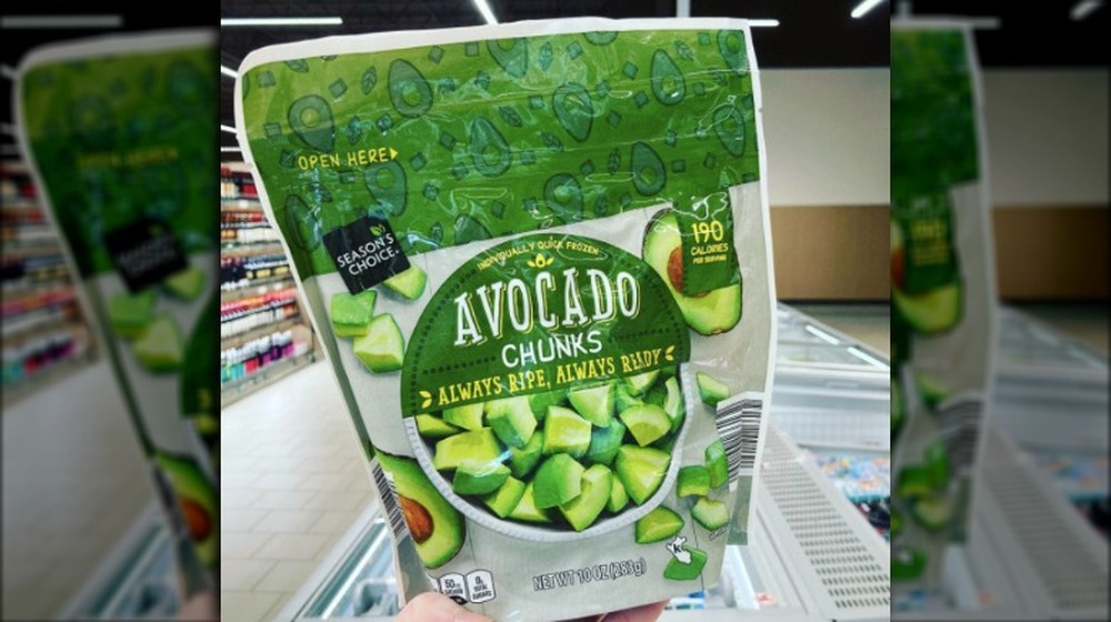 Bag of Aldi's frozen avocado chunks
