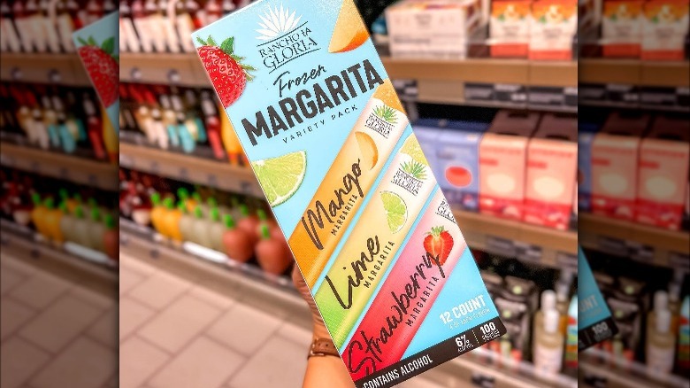 A box of Aldi's frozen Margarita popsicles
