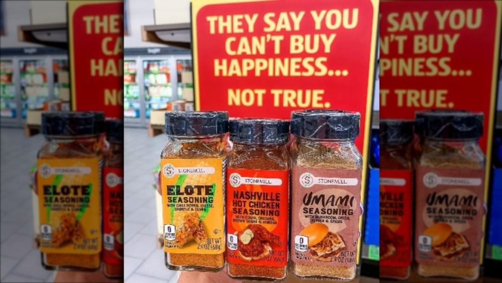 Bottles of Aldi spices