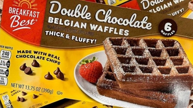 Aldi frozen chocolate Belgian waffles