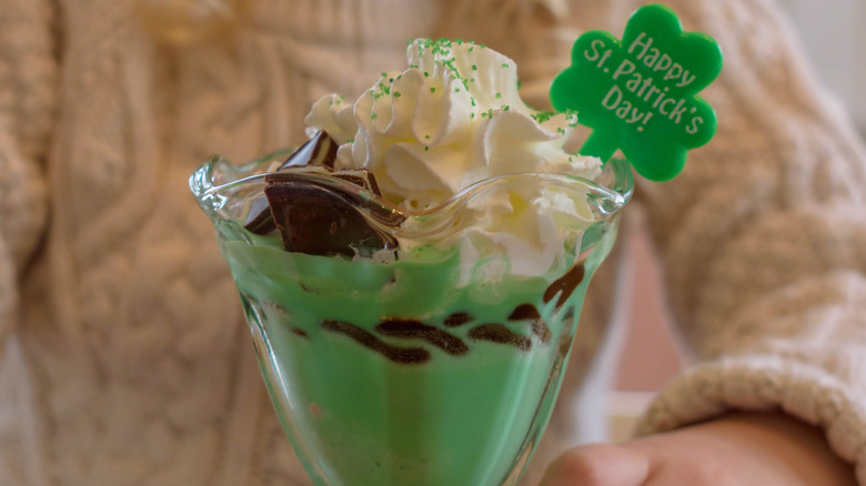 A bowl of ice cream for St. Patrick's Day