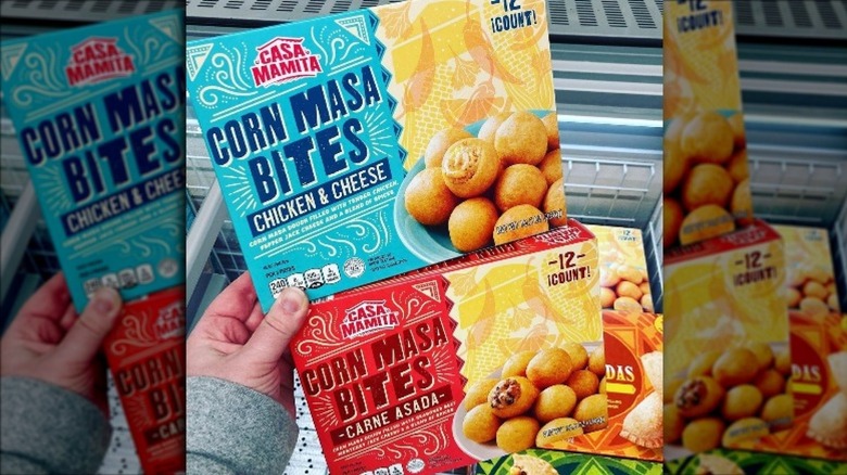 New Aldi corn masa bites stacked on each other