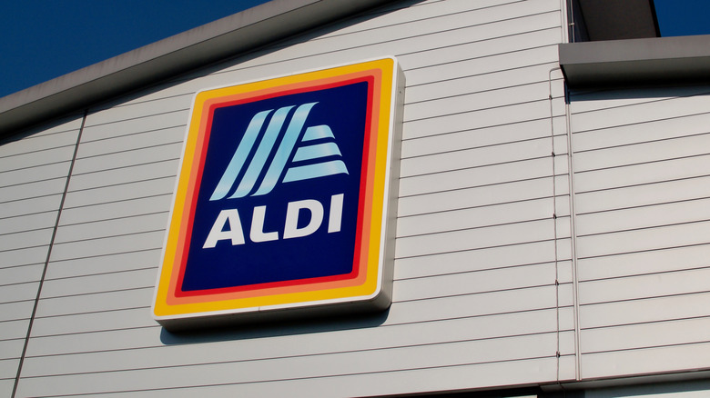 Aldi sign on building