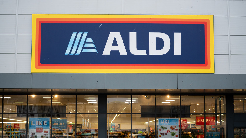 Aldi sign on outside of building